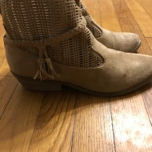 Brand New Tan Suede Ankle Booties